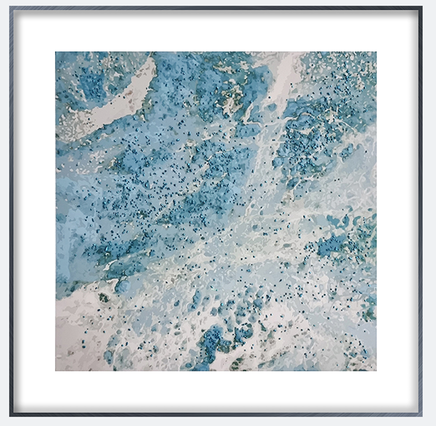 Ocean Breeze - Glass Composite Wall Art with Soothing Blue Tones