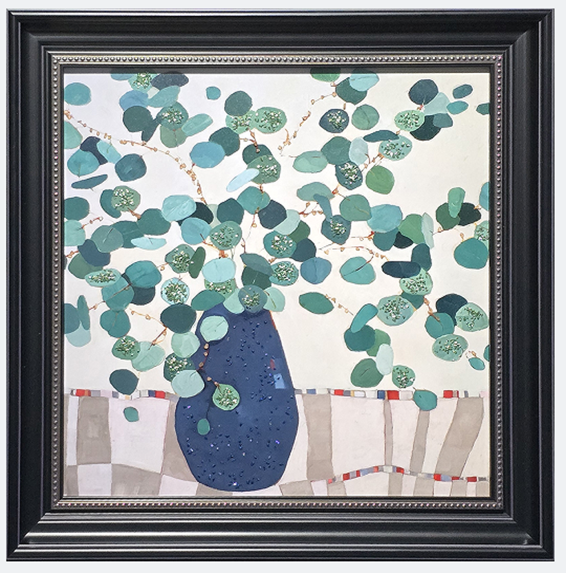 Eucalyptus Charm - Handcrafted Mixed Media Artwork