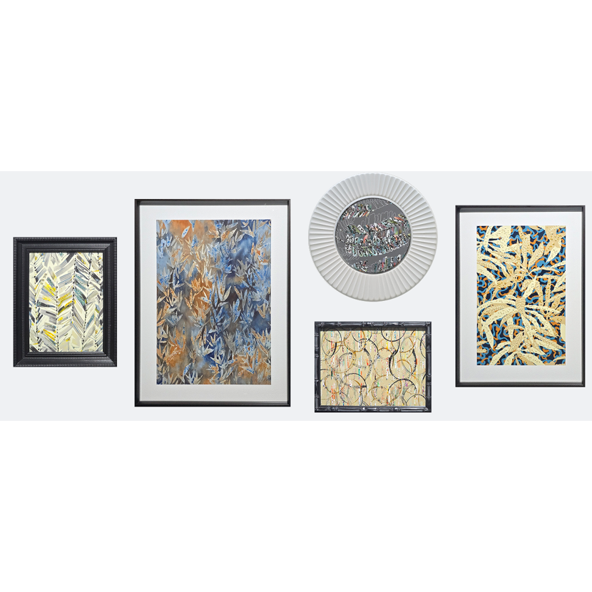 Elegant Multi-Piece Wall Art Set - Handcrafted Textured Collection