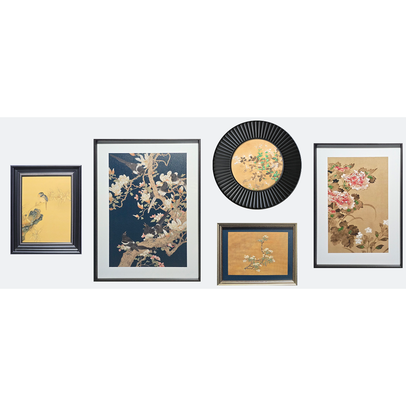 Exquisite Multi-Piece Wall Art Set - Timeless Botanical and Bird Motifs