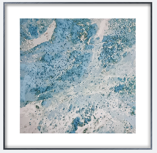 Ocean Breeze - Glass Composite Wall Art with Soothing Blue Tones