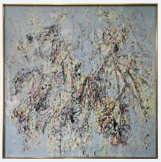 Whispering Chaos - Handcrafted Jade-Like Resin Wall Art with Abstract Expression